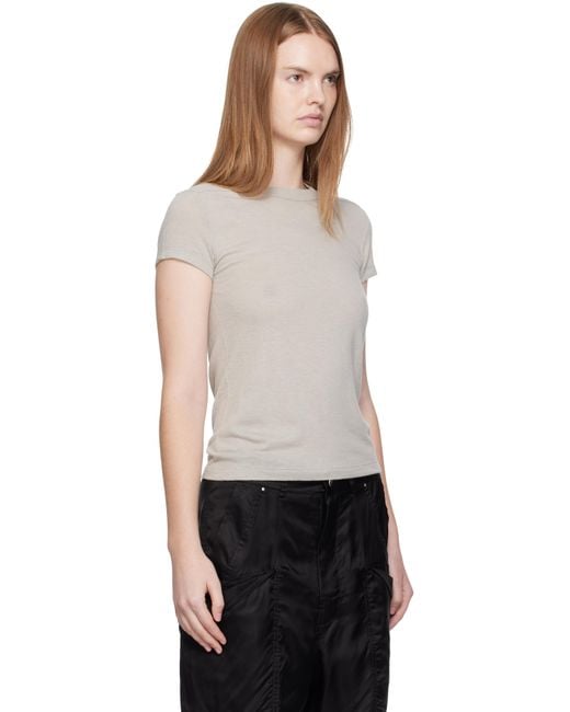 Rick Owens Black Off- Concordians Cropped Level T-Shirt