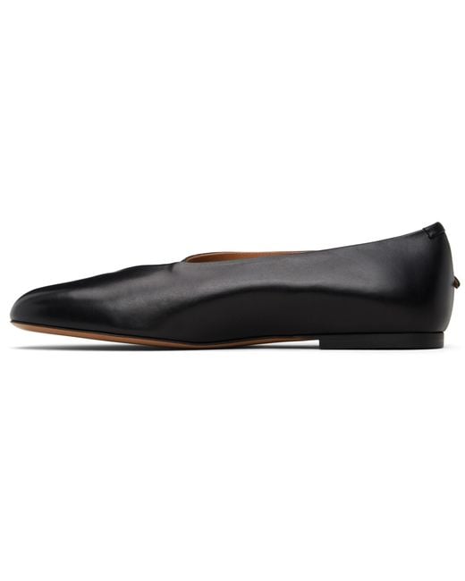 Jil Sander Black Elyss Ballerina Flats