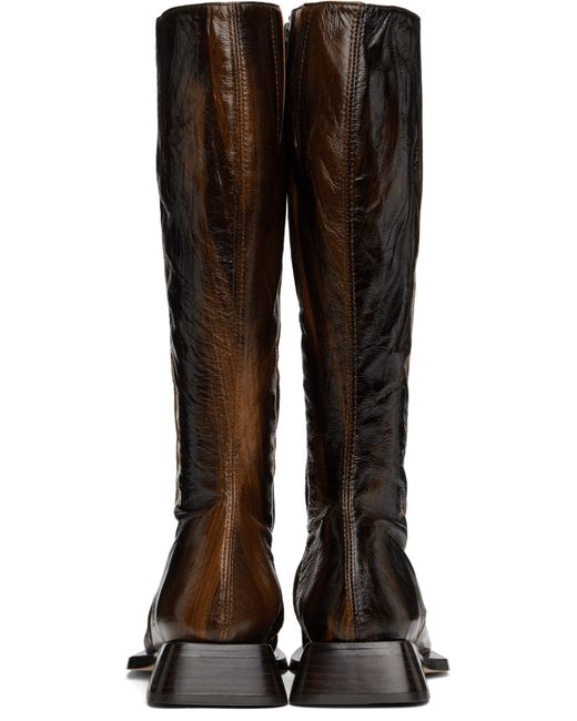 Miista Brown Pats Tall Boots