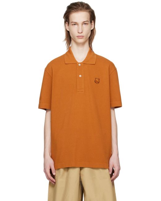 Polo à logo de renard Maison Kitsuné pour homme en coloris Orange