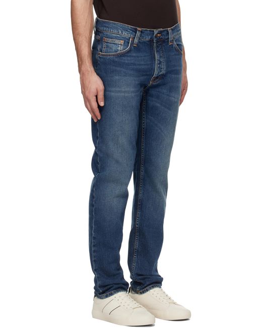 Jean Solid Ollie Bleu Nudie Jeans pour homme en coloris Blue