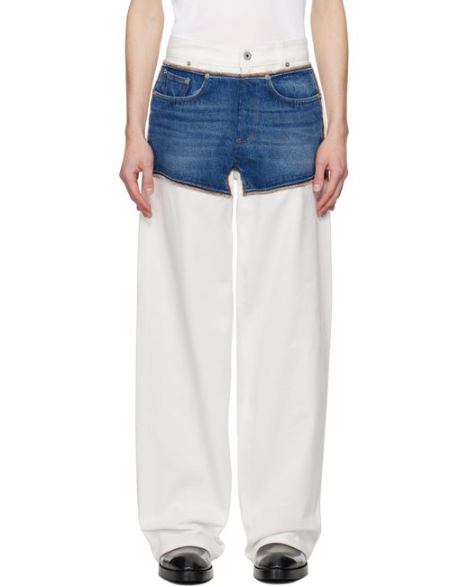 Jean Paul Gaultier Blue 'The Petit Grand' Jeans for men