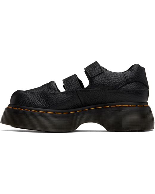 Dr. Martens Black Buzz Milled Nappa Leather Mary Jane Loafers