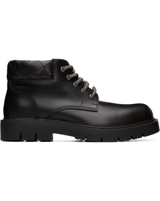Bottega Veneta Black Haddock Cropped Boots for men