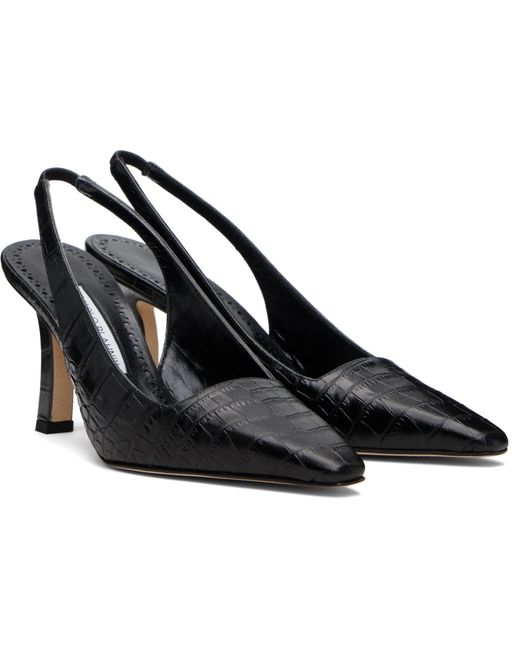 Chaussures À Talon Moirasli Noires Manolo Blahnik en coloris Black