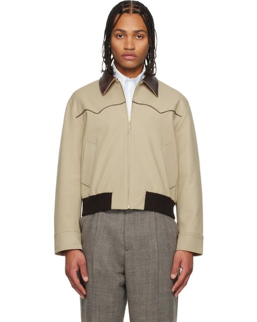 メンズ Ernest W. Baker ベージュ Western ハリントンジャケット Natural