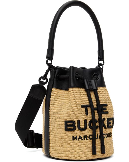 Sac seau 'the bucket' en paille tissée Marc Jacobs en coloris Black