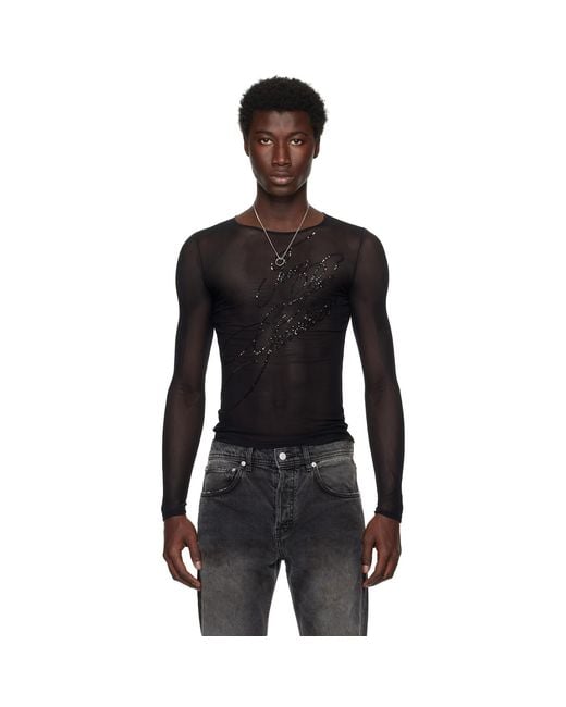 Jean Paul Gaultier Black 'The Sequin' Top for men