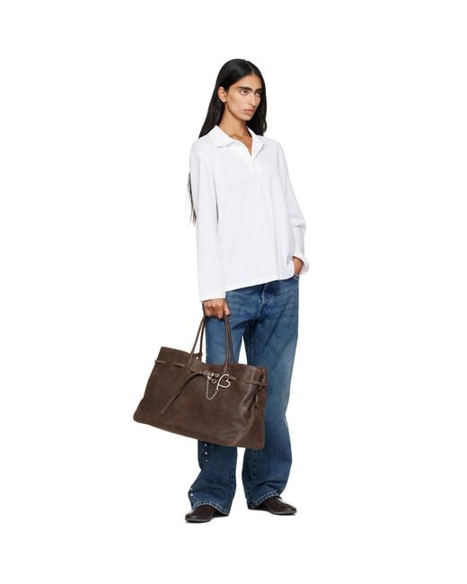 MARGE SHERWOOD Brown Leather 'Grandma' Used Xl Bag