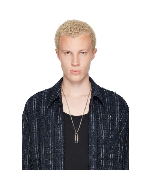 Off-White c/o Virgil Abloh Metallic Off- Paperclip Necklace for men