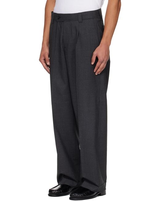 mfpen Black Patch Trousers for men