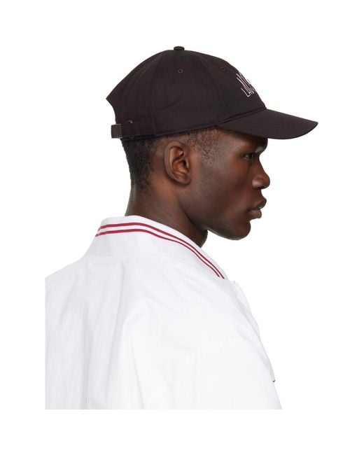 Lacoste White Printed Cotton Twill Cap for men