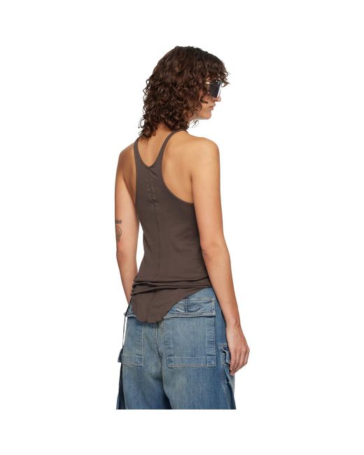 Rick Owens Black Temple Racer Back Tank Top