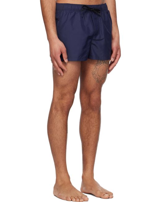 Versace Blue Embroidered Medusa Swim Shorts for men