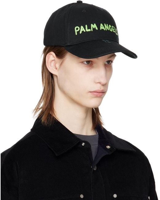 Palm Angels Black Logo Cap for men