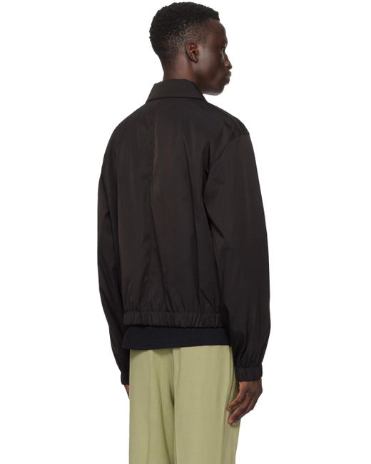 AMI Black Ami De Cœur Bomber Jacket for men