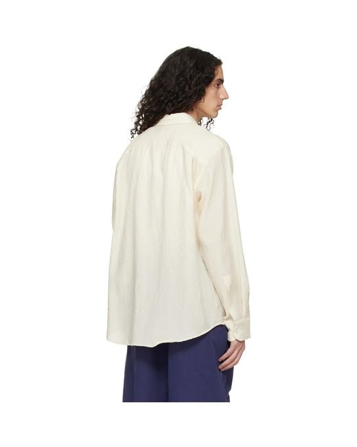 Studio Nicholson Black Off- View Shirt for men