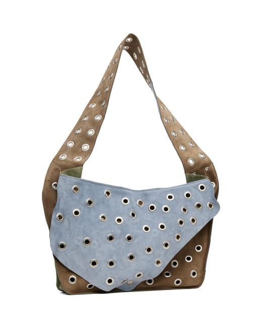SC103 Blue Record Messenger Bag for men