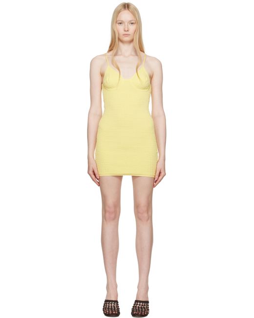 Robe Courte Scala Jaune Jacquemus en coloris Black