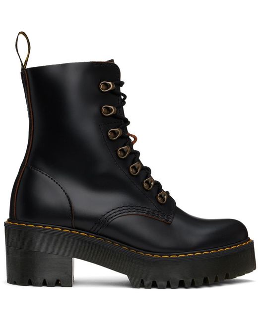 Dr. Martens Black Leona Boots