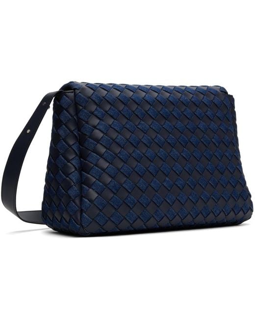 Bottega Veneta Blue Large Cobble Messenger Bag for men