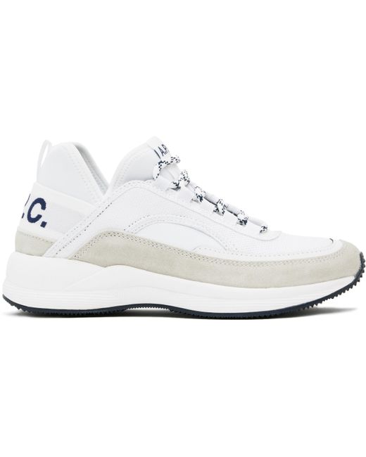 Baskets Run Around Blanches A.P.C. en coloris Black