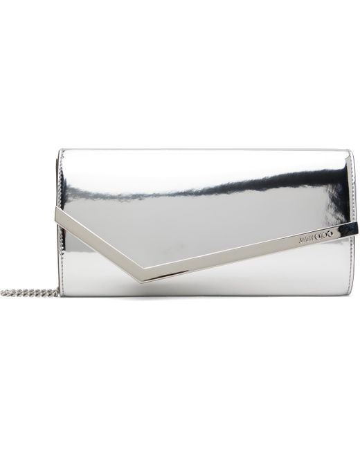 Jimmy Choo シルバー Emmie クラッチ Black