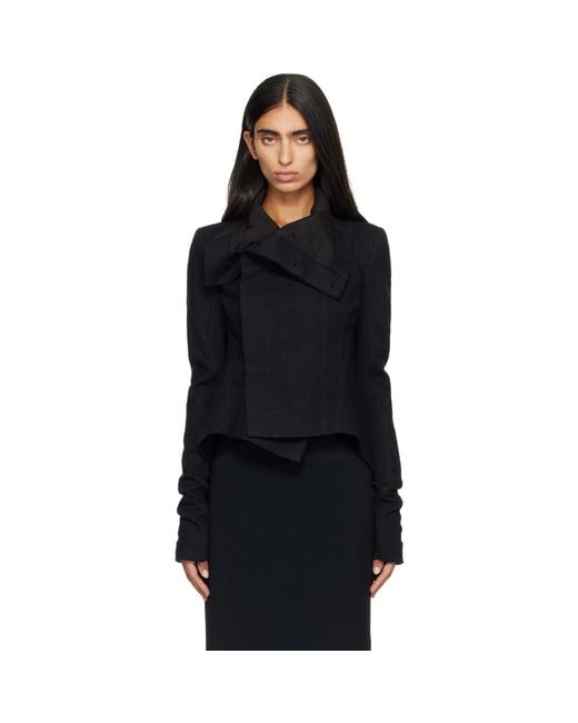 Rick Owens Black Tower Buttoned Naska Jacket