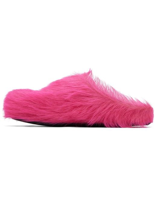 Marni Pink Fussbett Sabot Slip-On Loafers