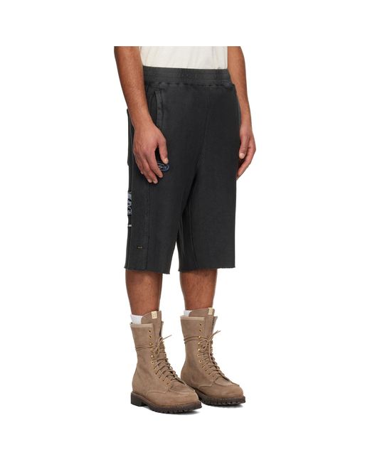 Aape By A Bathing Ape Black Main Sweat Shorts for men