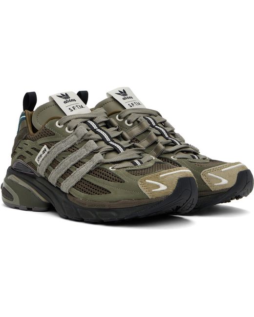 Song For The Mute Black Khaki Adidas Originals Edition Adistar Cushion Sneakers for men
