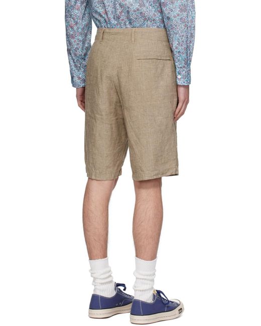 Engineered Garments Natural Check Shorts for men