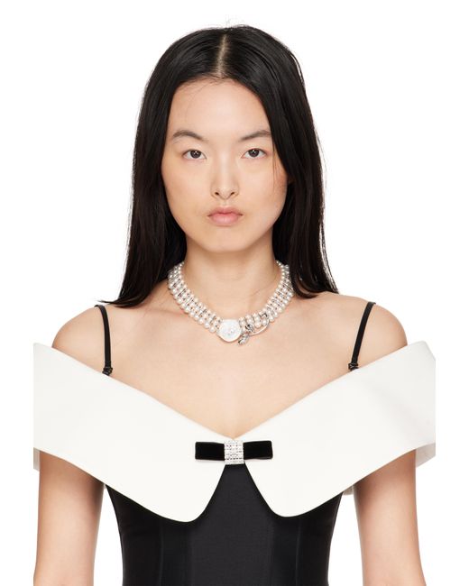 ShuShu/Tong Yvmin Edition Ceramics Rose Layers Pearl Necklace in 