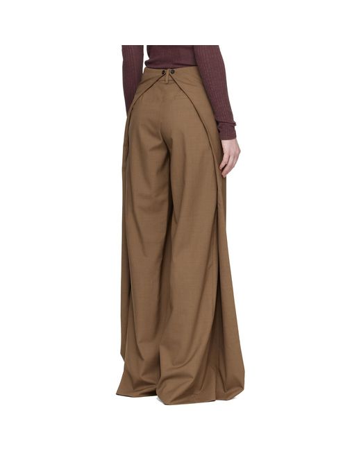 Mugler Brown Super Fine Mela Trousers