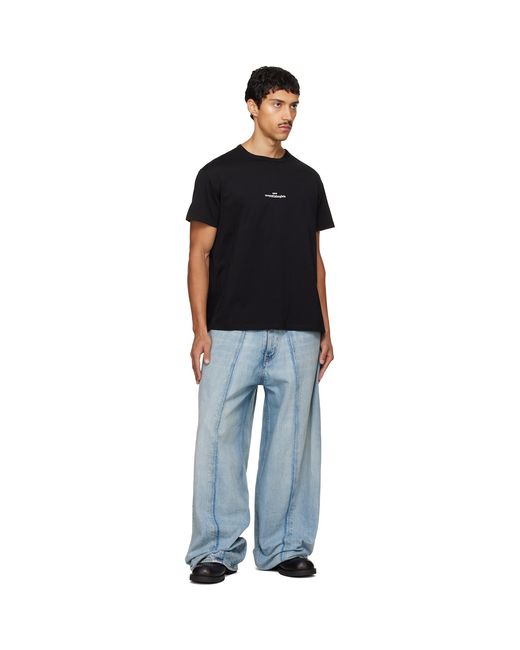 Maison Margiela Black Logo Cotton T-Shirt for men