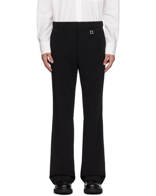 Wooyoungmi Black Straight Trousers for men