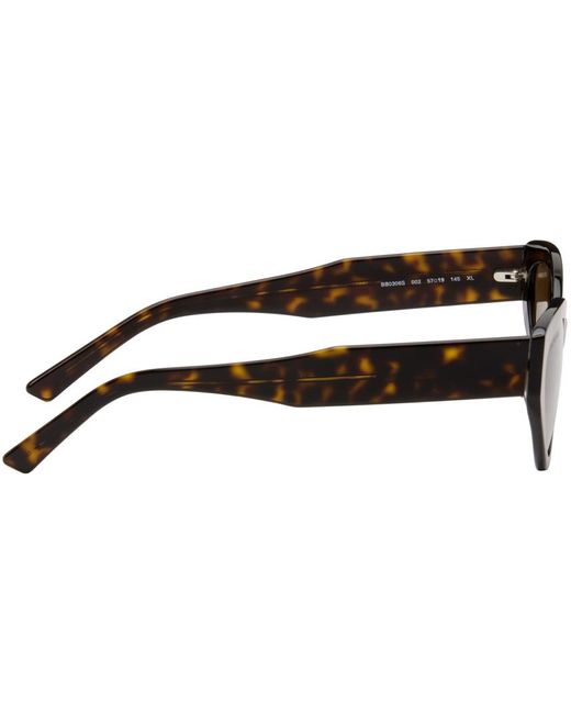 Balenciaga Black Tortoiseshell Cat-eye Sunglasses for men