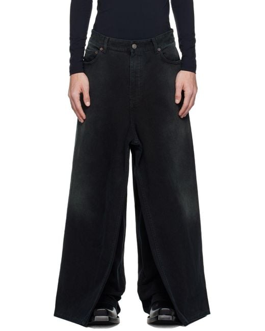 Balenciaga Black Double Side Jeans for Men | Lyst