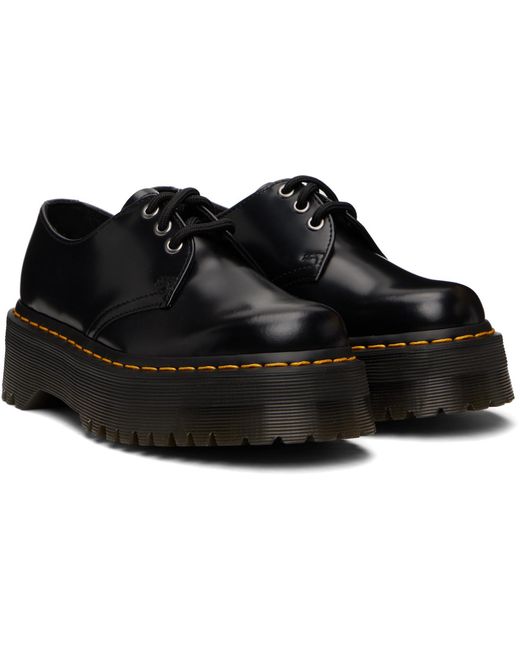 Dr. Martens Black 1461 Smooth Leather Platform Derbys