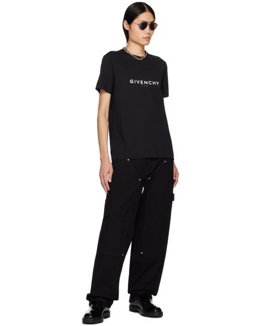 メンズ Givenchy リバースロゴ Tシャツ Black