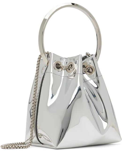 Jimmy Choo シルバー Bon Bon バッグ White