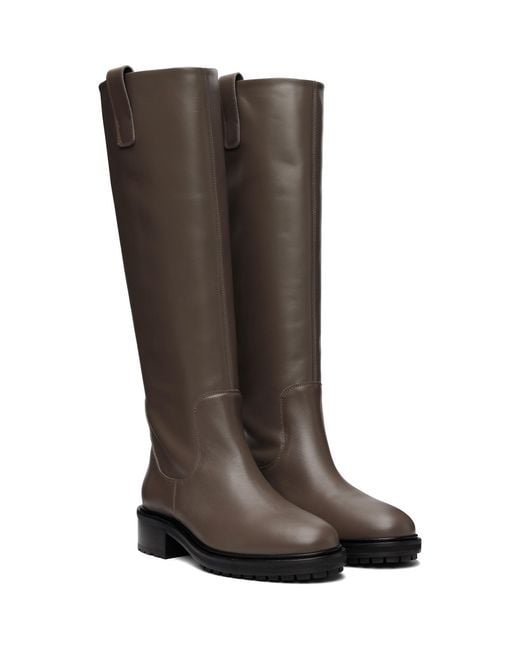 Aeyde Brown Henry Knee-High Boots