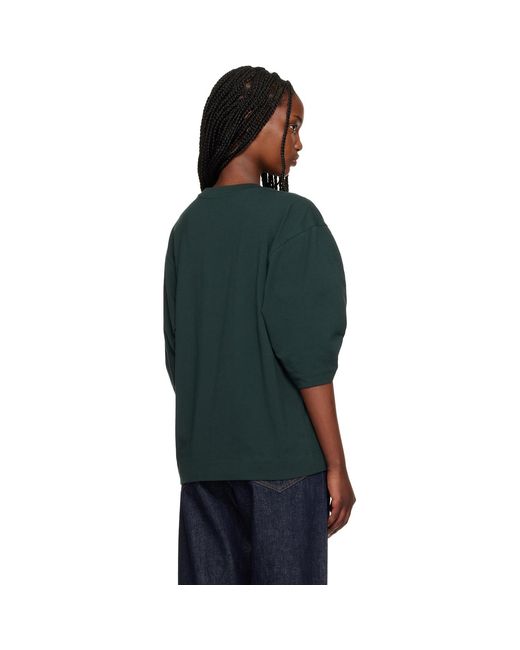 Dries Van Noten Black Pleated Sleeve T-Shirt