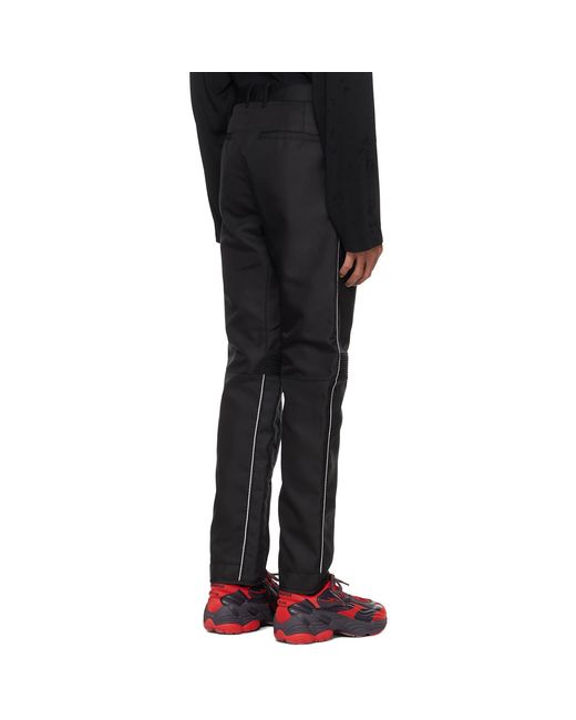 KANGHYUK Black Lock Stitched Trousers for men