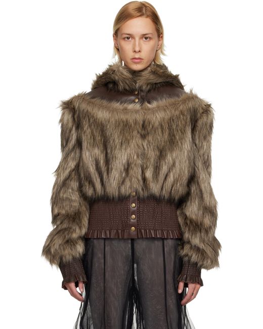 Nicklas Skovgaard Brown Ssense Exclusive Joan Leather Jacket