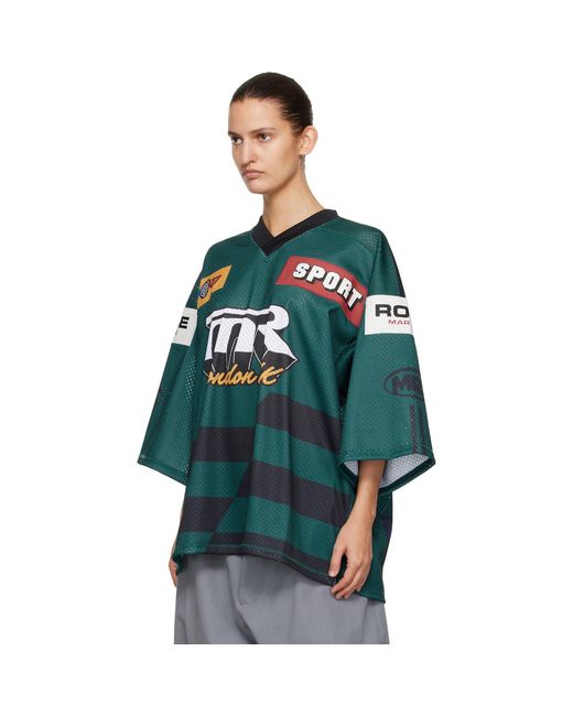 Martine Rose Green Oversized Hockey Jersey