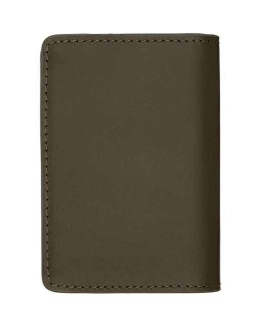 A.P.C. Green Khaki Stefan Card Holder for men