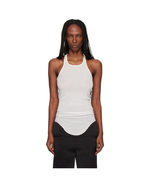 Rick Owens Black Off- Temple Basic Rib Tank Top