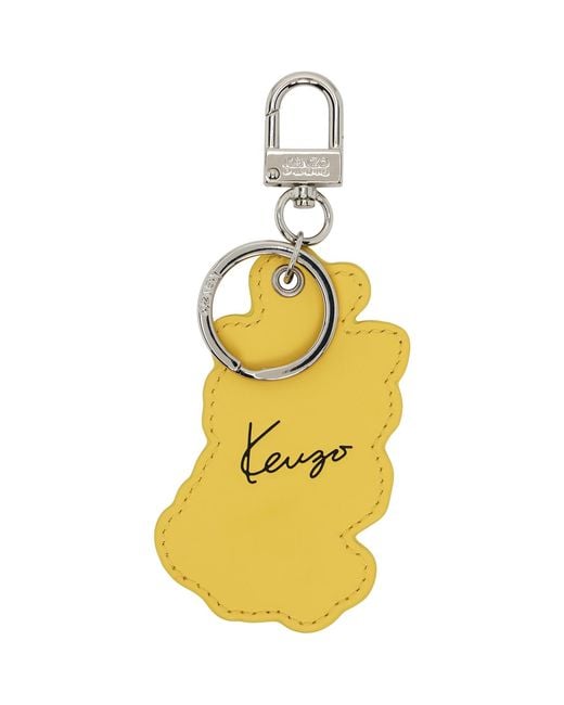 KENZO Yellow Paris ' Cartoon' Charm Keychain for men