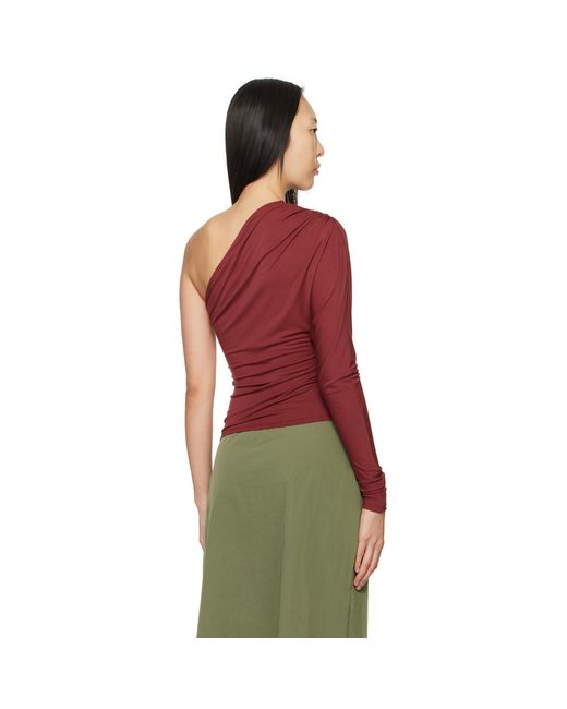 Miaou Red Burgundy Katia Long Sleeve T-Shirt
